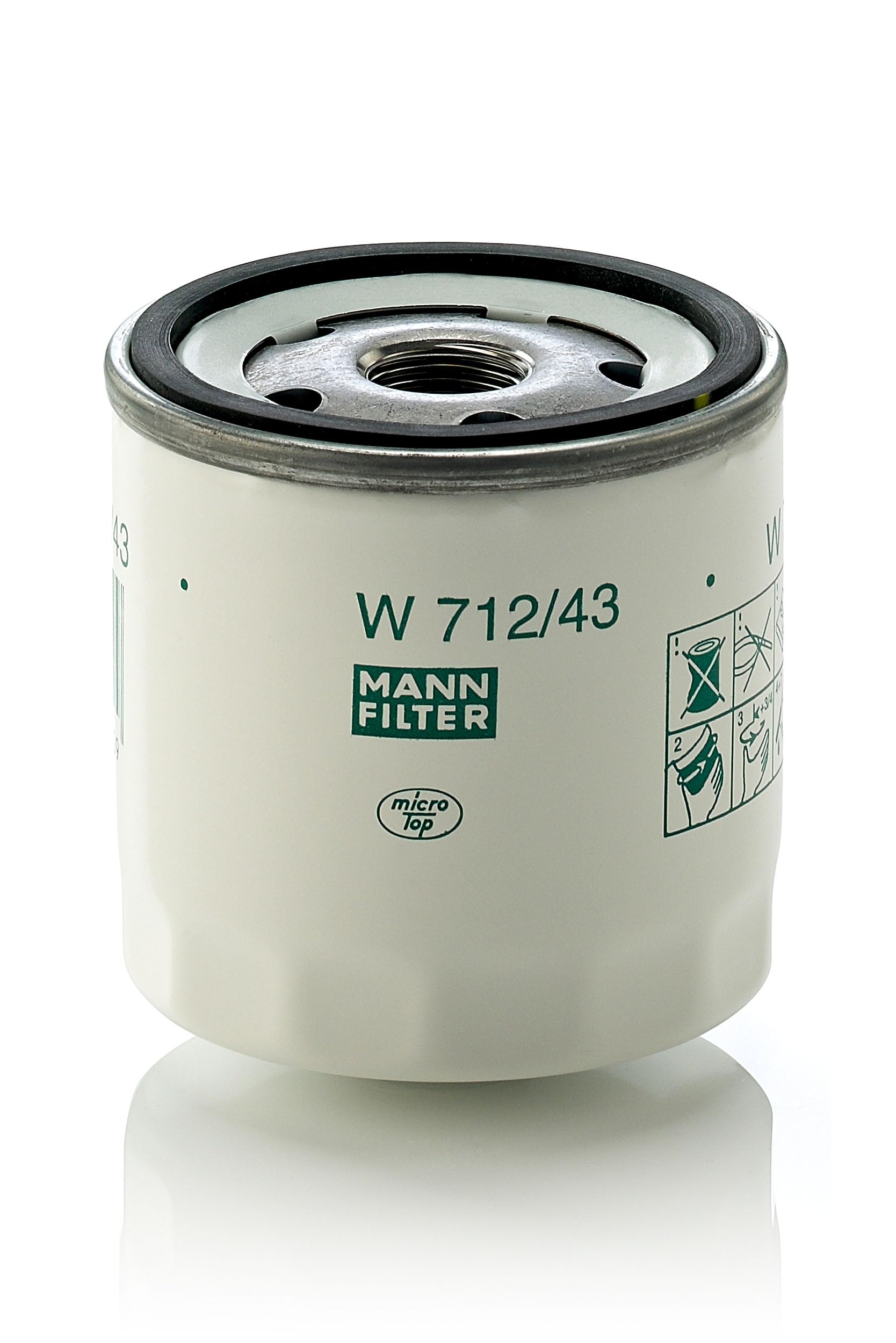 MANN-FILTER W 712/43 Oil Filter - for Cars + Transporters