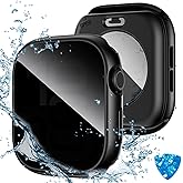 Tensea (2-in-1 for Apple Watch Screen Protector Case Series 11 10 SE 9 8 7 6 5 4, Waterproof Protective PC Face Cover Built-in Privacy Tempered Glass Film for iWatch 46mm 45mm 44mm 42mm 41mm 40mm