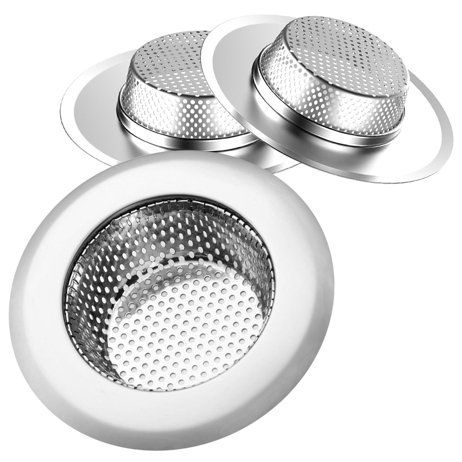 Helect 3Pack Kitchen Sink Strainer Stainless Steel Drain Filter
