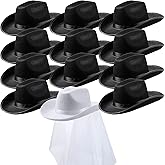 Unittype 12 Pcs Women Cowgirl Cowboy Hats Bachelorette Cowboy Hats for Bridal Shower Wedding Engagement Halloween Cosplay