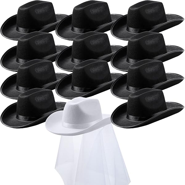 Hercicy 7 Pcs Neon Sparkly Glitter Space Cowboy Hat, 1  display picture 2