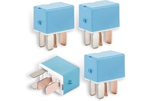 dawfall 4 PCS Car AC Relay, 12 V 4 Pin Plug and Play Retrofit Relay Replacement 90987-02027, Flame Retardant Housing Circuit System Controller Relay, Compatible with Violet Relay (Blue)