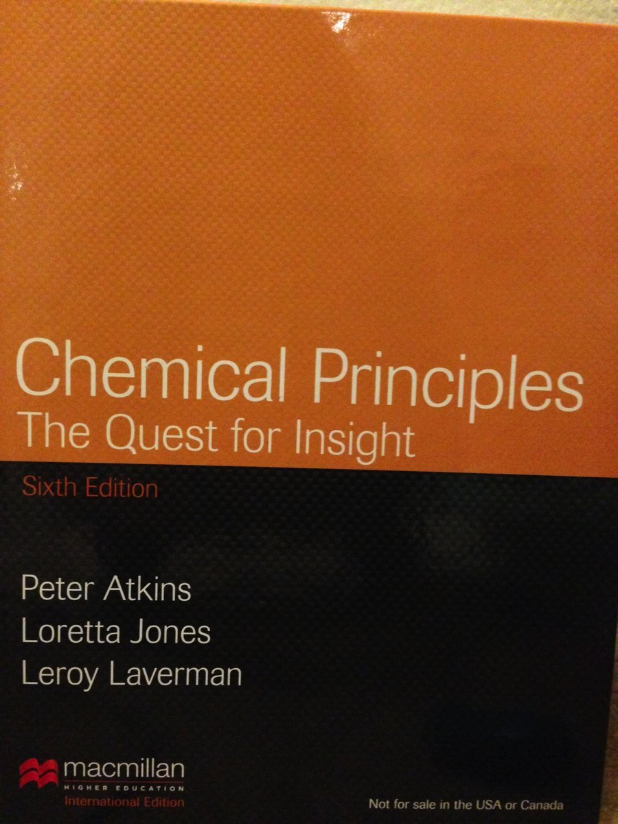 Chemical Principles: The Quest for Insight (Hardcover, Atkins): Jones,  Laverman Atkins: 9781464124679: Amazon.com: Books