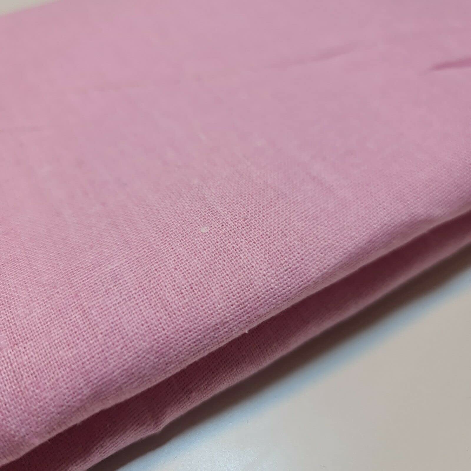 100% Cotton Calico Fabric – Medium Weight | 58" (150cm) Wide | Natural, Bleached & Dyed Options for Crafting, Dressmaking & Sewing | 1 Meter Pre-Cut (Baby Pink)