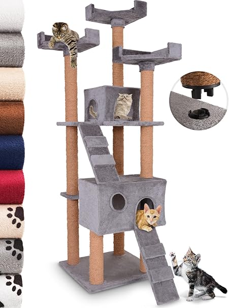 Jakocat Leopet Griffoir A Chat Montage Rapide Arbre A Chat 173 Cm Arbre De Jeu Pour Chat Griffoir Grattoir A Chat Meuble Pour Chat Gris Amazon Fr Animalerie Jakocat Leopet Griffoir A Chat Montage Rapide Arbre A Chat 173 Cm Arbre De Jeu Pour Chat Griffoir Grattoir A Chat Meuble Pour Chat Gris Amazon Fr Animalerie