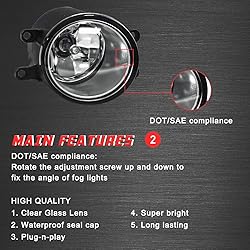 Driving Fog Lights Lamps Replacement for 2011-13