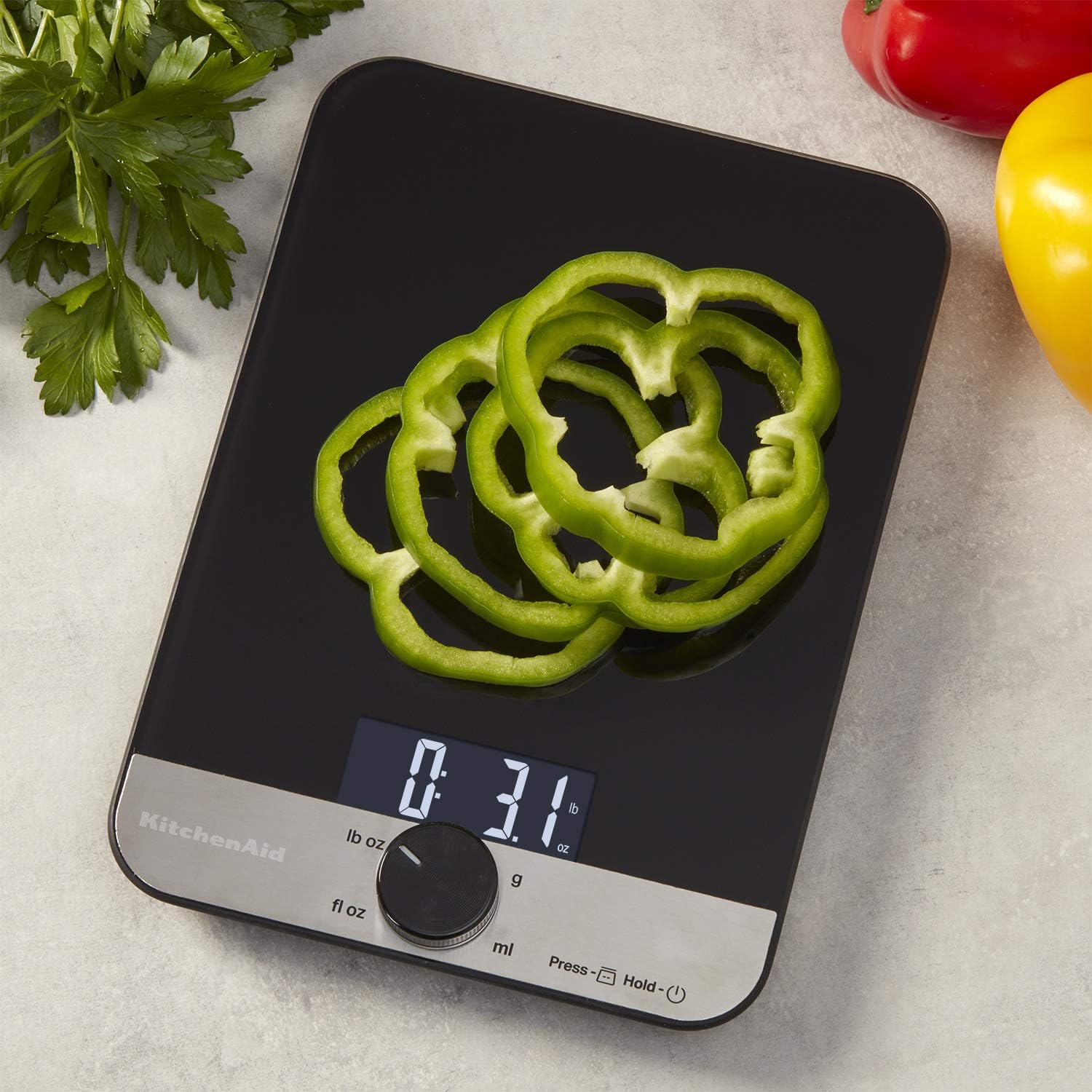 KitchenAid Glass 11 Pound Digital Top Kitchen Scale, One: Kitchen & Dining