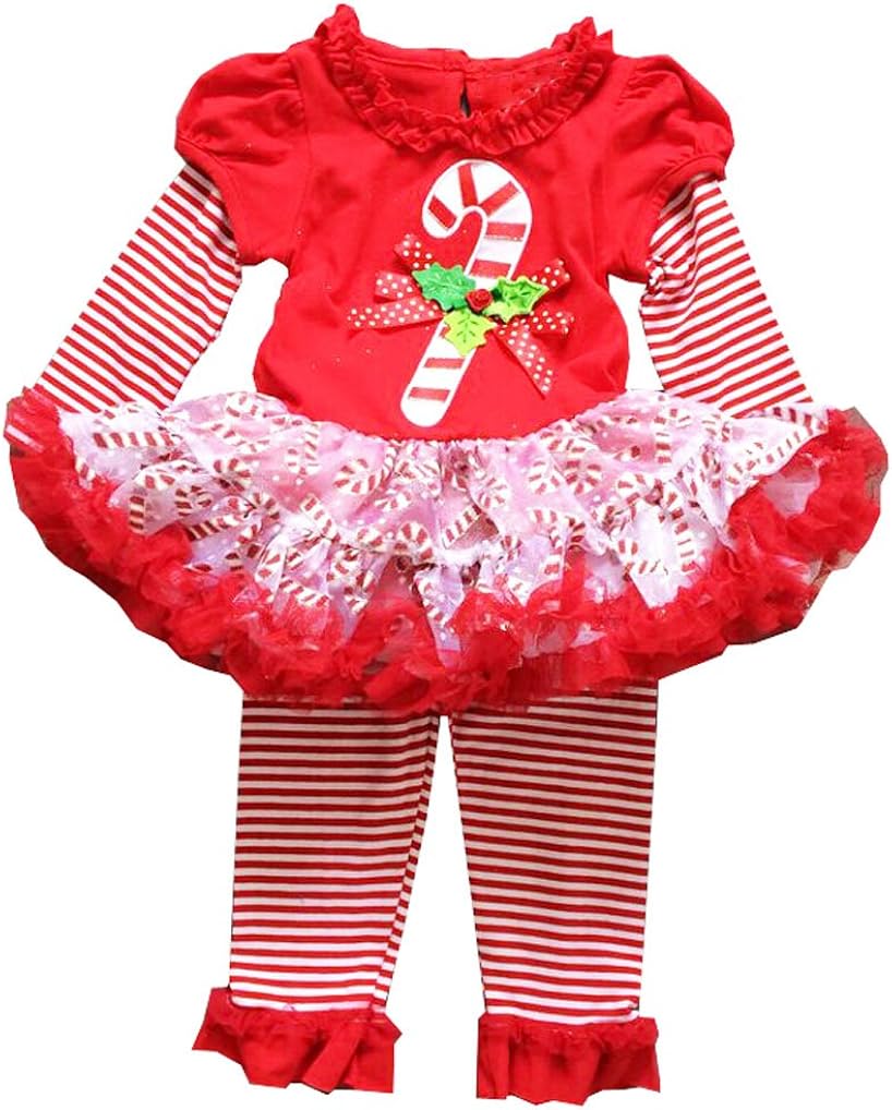 Newborn Infant Baby Girls Xmas Set Christmas Toddler Red