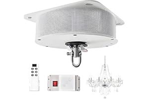 Electric Chandelier Hoist,40kg/70kg 6M Lift Stroke Villas Pendant Lamps Lifter with Remote Control & Wall Switch,2-in-1 Motor