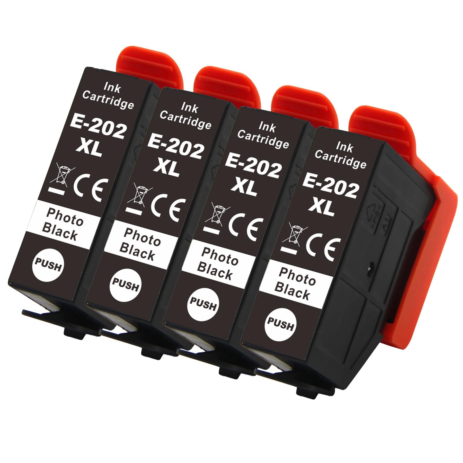 Go Inks 4 Photo Black Ink Cartridges to replace Epson 202XLPBk Compatible/non-OEM for Epson Expression Photo Printers