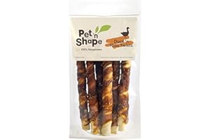 Pet 'n Shape Duck 'n Hide Twist - Duck Wrapped Rawhide Natural Dog Treats, Large, 6 Count