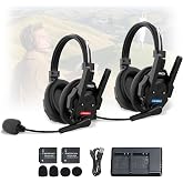 SYNCO XTALK XMAX2 Wireless Intercom Headset System AI Noise 1640ft with BT | Full Duplex 2.4GHz Communication Headset for Team Events,Dual-ear, 24H Battery, Non-stop Work on Live Show &amp; TV Film Sets.