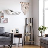 VASAGLE Corner Shelf Unit 4-Tier Ladder Shelf Greige Black LLS034M01 view 2