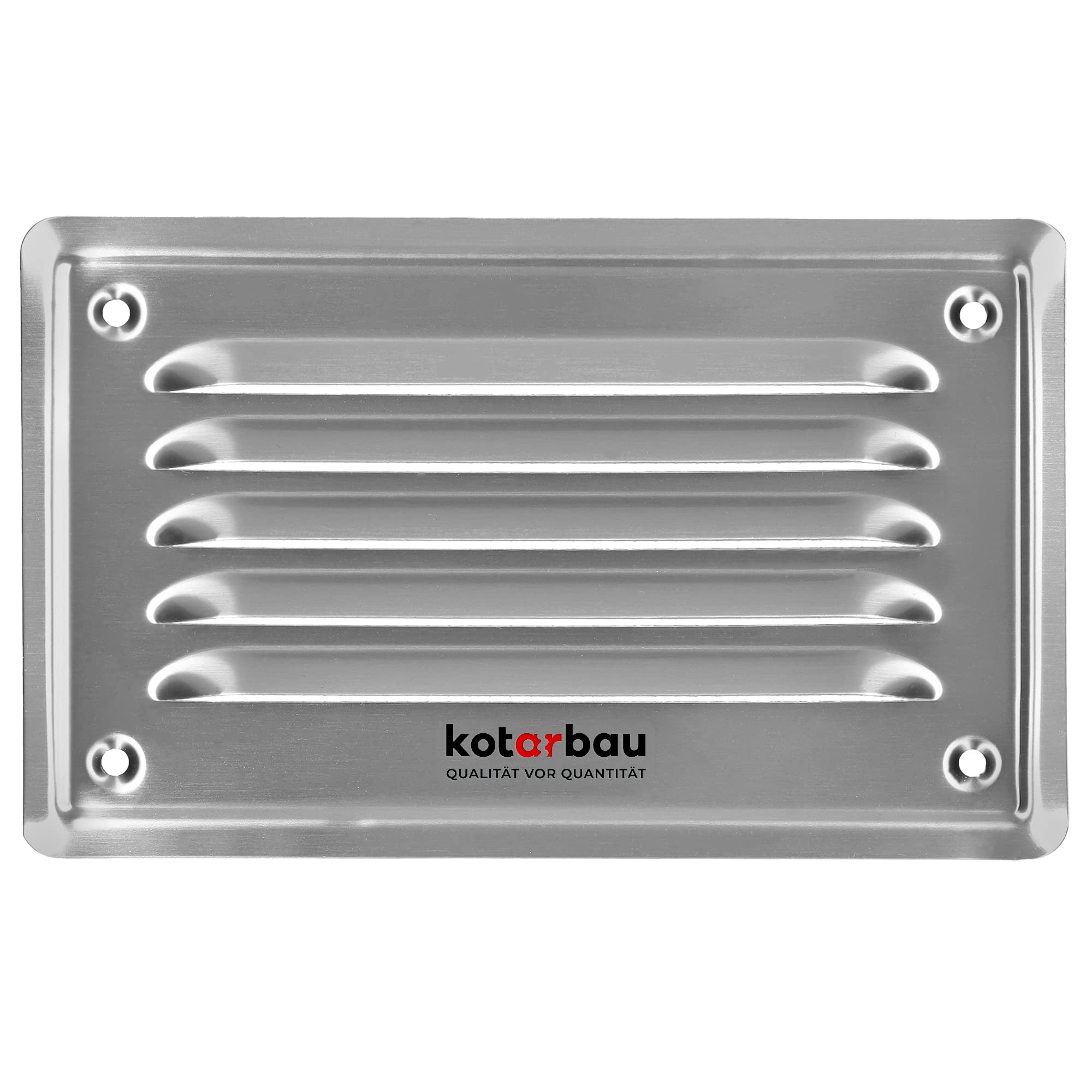 KOTARBAU® Vent Cover - Stainless Steel - 16.5x16.5 cm (6.5x3.93 inches) - Silver - Air Vent Grill - with Insect Screen - for Wall Ventilation - Corrosion Resistant