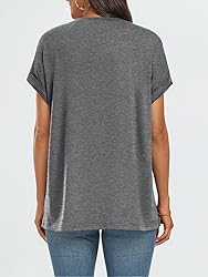 AUTOMET Womens Summer Tops Casual Basic Shirts
