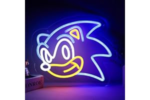 KOCBYHJF The Hedgehog Anime Neon Signs LED Gamer Neon Sign USB Powered Light for Kids Room Game Room Bedroom Hoom Creative Gifts Birthday Party Christmas Boys Girls Fans