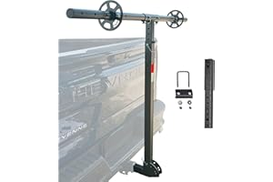 YACUTA Adjustable Truck & SUV Bed Extender Hitch Mount for Hauling Kayaks, Lumber, Ladders,Long Pipes,Rack and Canoe|with Reflective Tape|750lbs Capacity