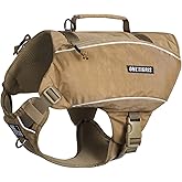 ONETIGRIS Y-Shaped Dog Backpack No Pull CAMLUS Dog Saddle Bag with D-Rings, Lightweight Dog Pack Hiking Gear for Dogs Hunting Camping Travel