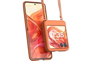 Motorola Razr 2024/2025 Spritz Orange Adjustable Cross Body Case - Premium Lanyard Hinge Strap Cover for Stylish Carrying Convenience and Fashionable Drop Protection (not for Razr Plus/Ultra)