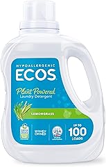 ECOS Laundry Detergent Liquid, 100 Loads - Dermatologist Tested Laundry Soap - Hypoallergenic, EPA Safer Choice Certified, Pl