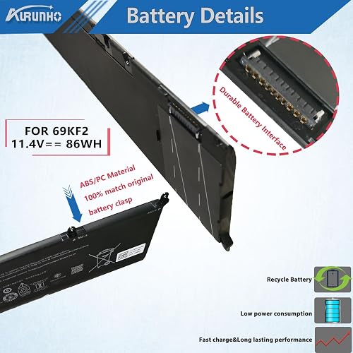 69KF2 Battery Replacement for Dell G7 15 7500 G15 5510 5511