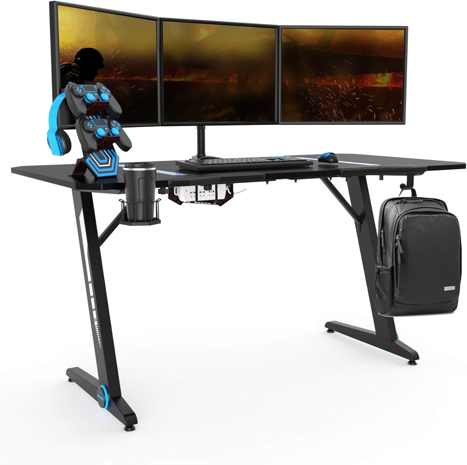 Gaming Desk Gaming Table Computer Desk Gamer Table Z Shape