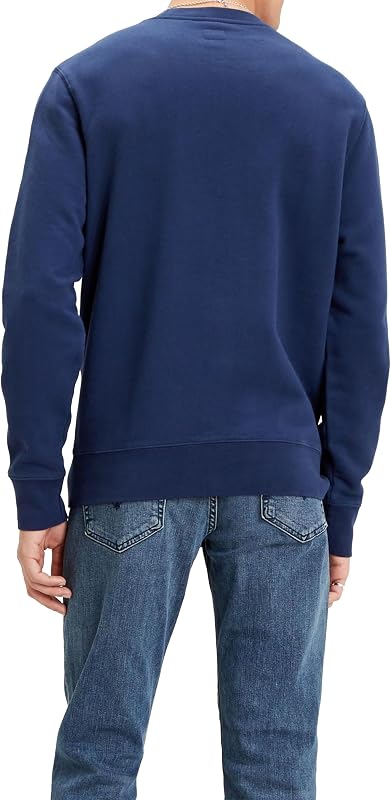 Levi's crew, moletom, homem, azul, m