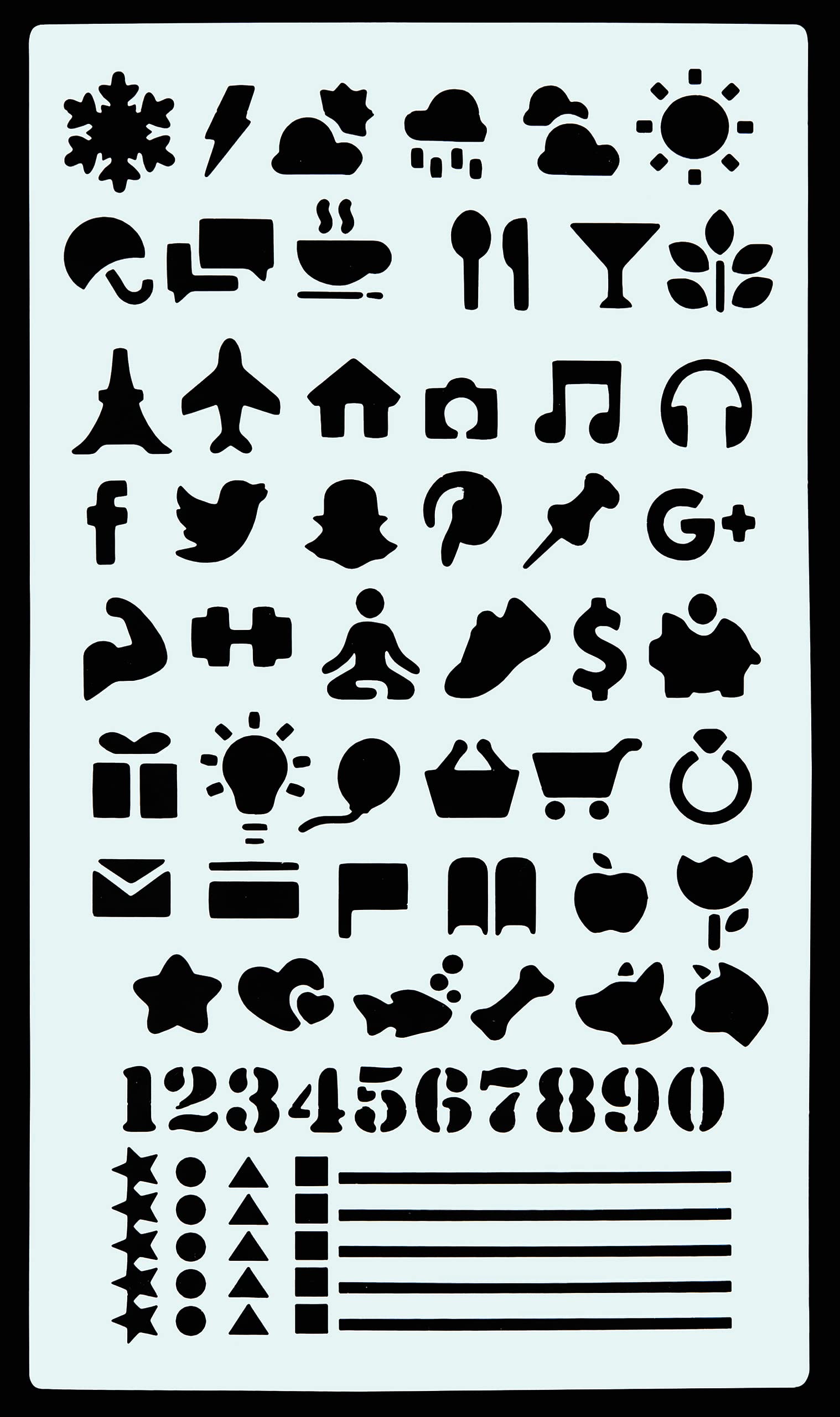 Dotted Journal Stencil Set (Over 300 designs that are great for bullet journaling, planners, and notebooks)