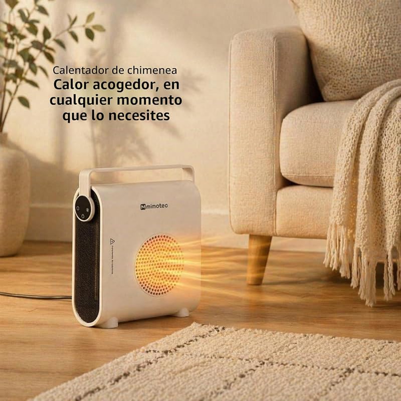 - Aquecedor elétrico cerâmico White Hearth 2000W, silencioso <60 dB, com comando remoto, proteção contra sobreaquecimento, aquecedor portátil interior