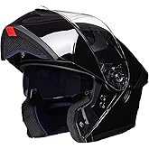 ILM Adult Motorcycle Helmet Dual Visor Modular Full Face Helmet WS206