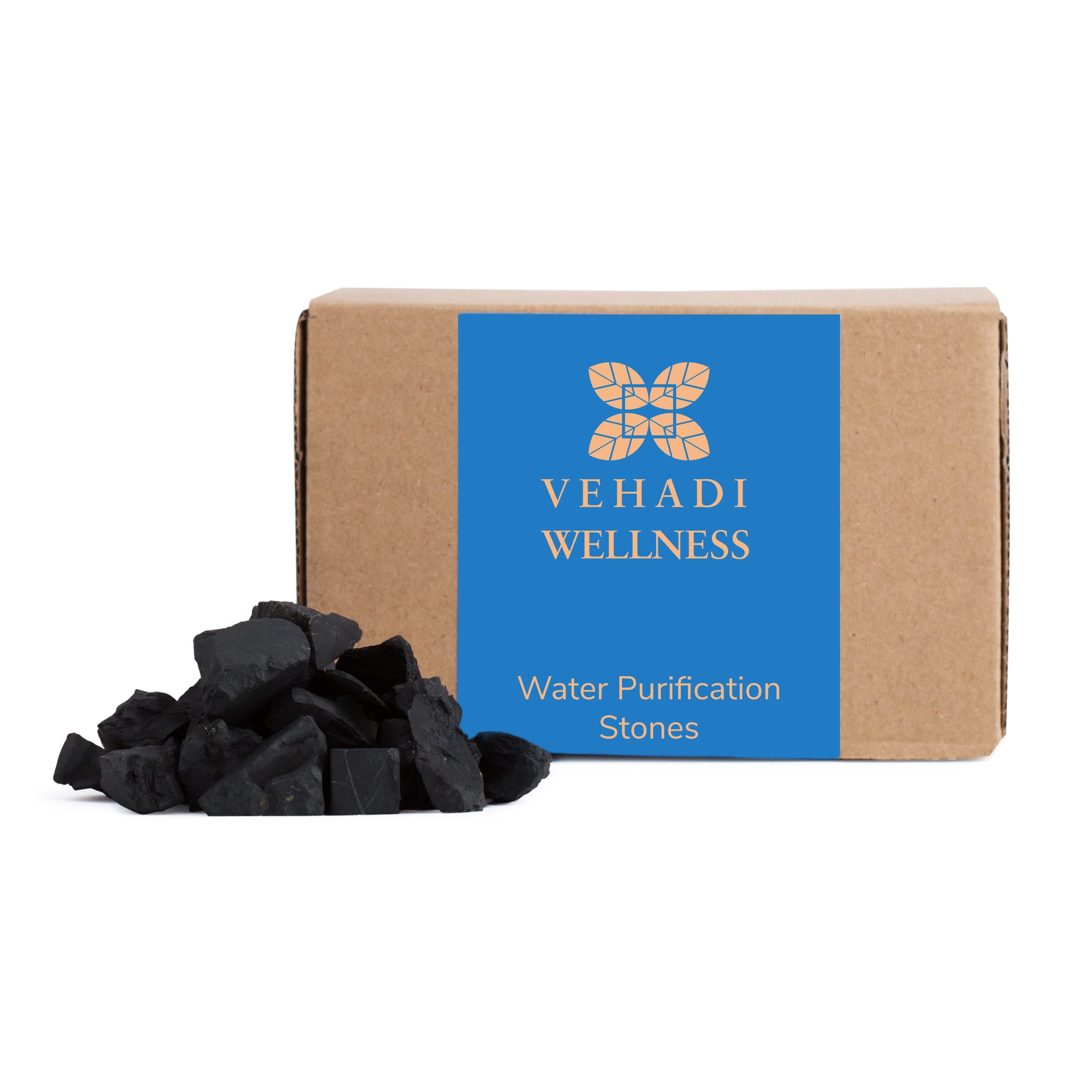 Vehadi Wellness Shungite Stones for Shungite Water, 1000g (2.2 lbs), Shungite for Water Purification, Shungite Chips for Crystal Water Bottle, Sustainable Home, Shungite Crystal Infused Water Bottle