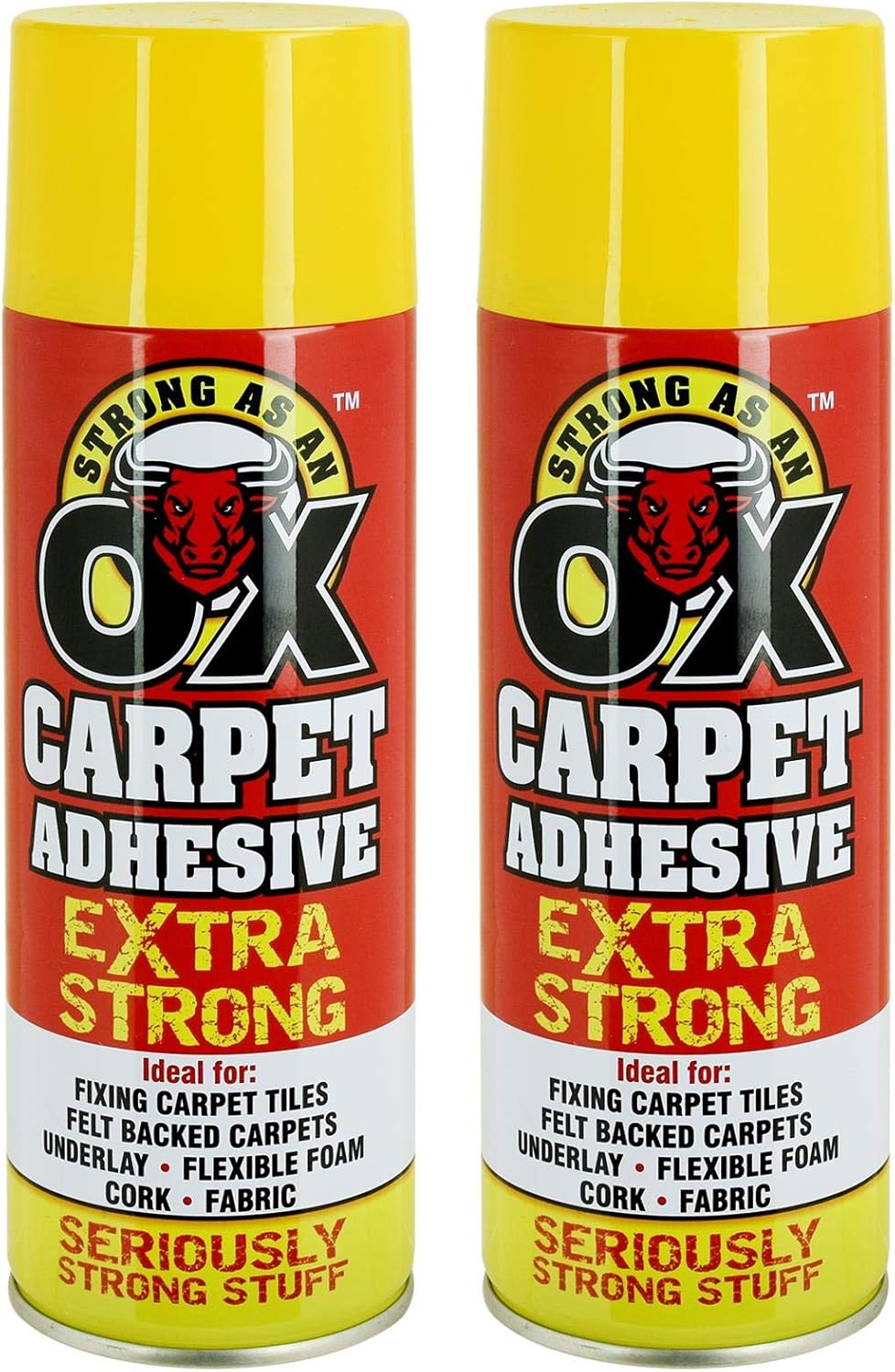 2X Heavy Duty 500ml Carpet Spray Adhesive Glue Super Strong Extra Hold Grip Bond Underlay Carpet