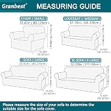 Granbest 3 Seater Velvet Sofa Cover Dark Grey Super Stretch Couch Protector view 6