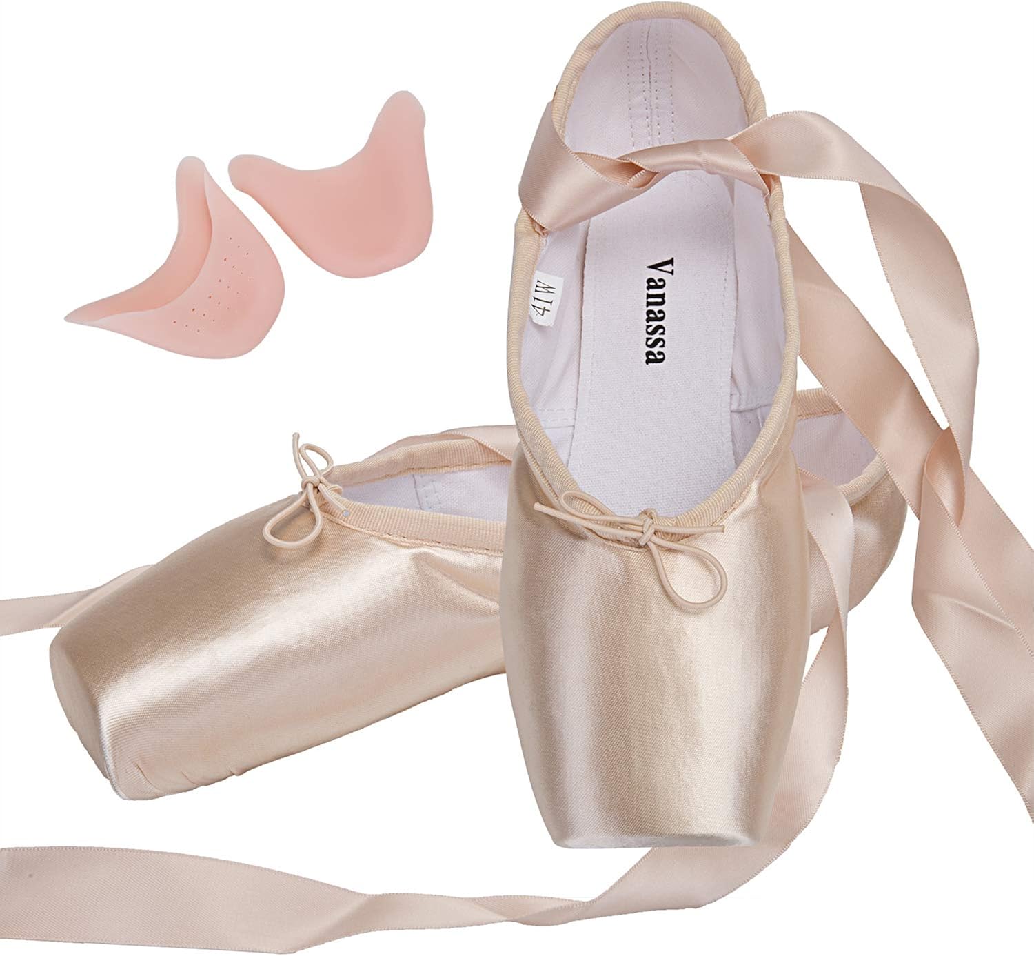 WENDYWU womens Dance Shoe Pink Satin Ballet Pointe Shoes Amazon.ca Shoes & Handbags