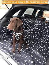 GoBuyer Dog Car Headrest Seat Belt 2 Pack Adjustable Heavy Duty Nylon Grey view 7