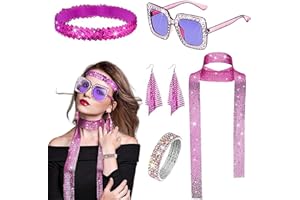 Cosplay Costume Set with Disco Sequin Accessories Elegant Clothing for Parties Festivals and Themed Events