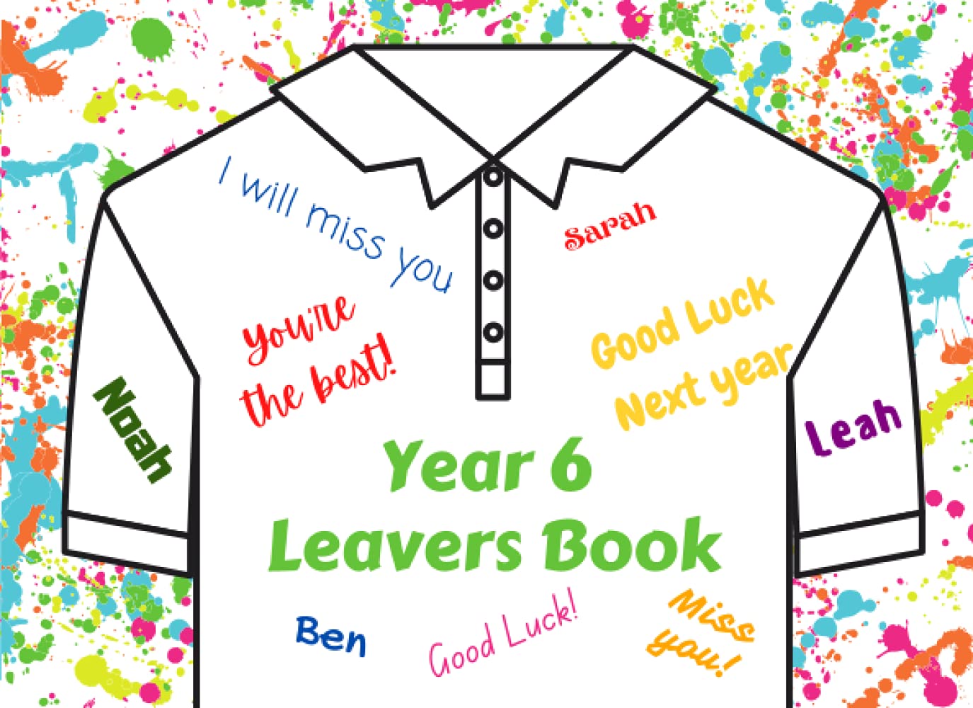 Shirt Design Leaving School Memory Book 