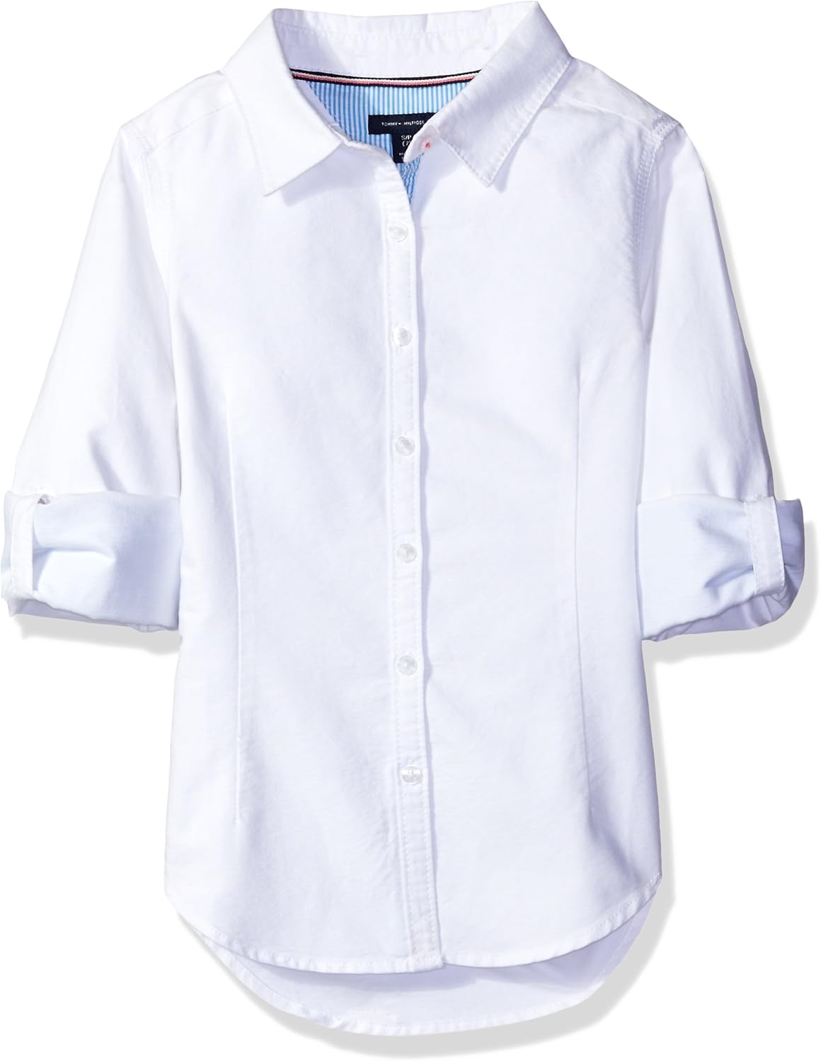 Tommy Hilfiger Girls' Solid Oxford Shirt: Clothing