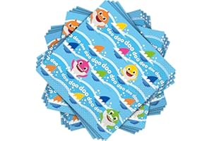 Unique Baby Shark Party Napkins, 16ct, 6.5" X 6.5"