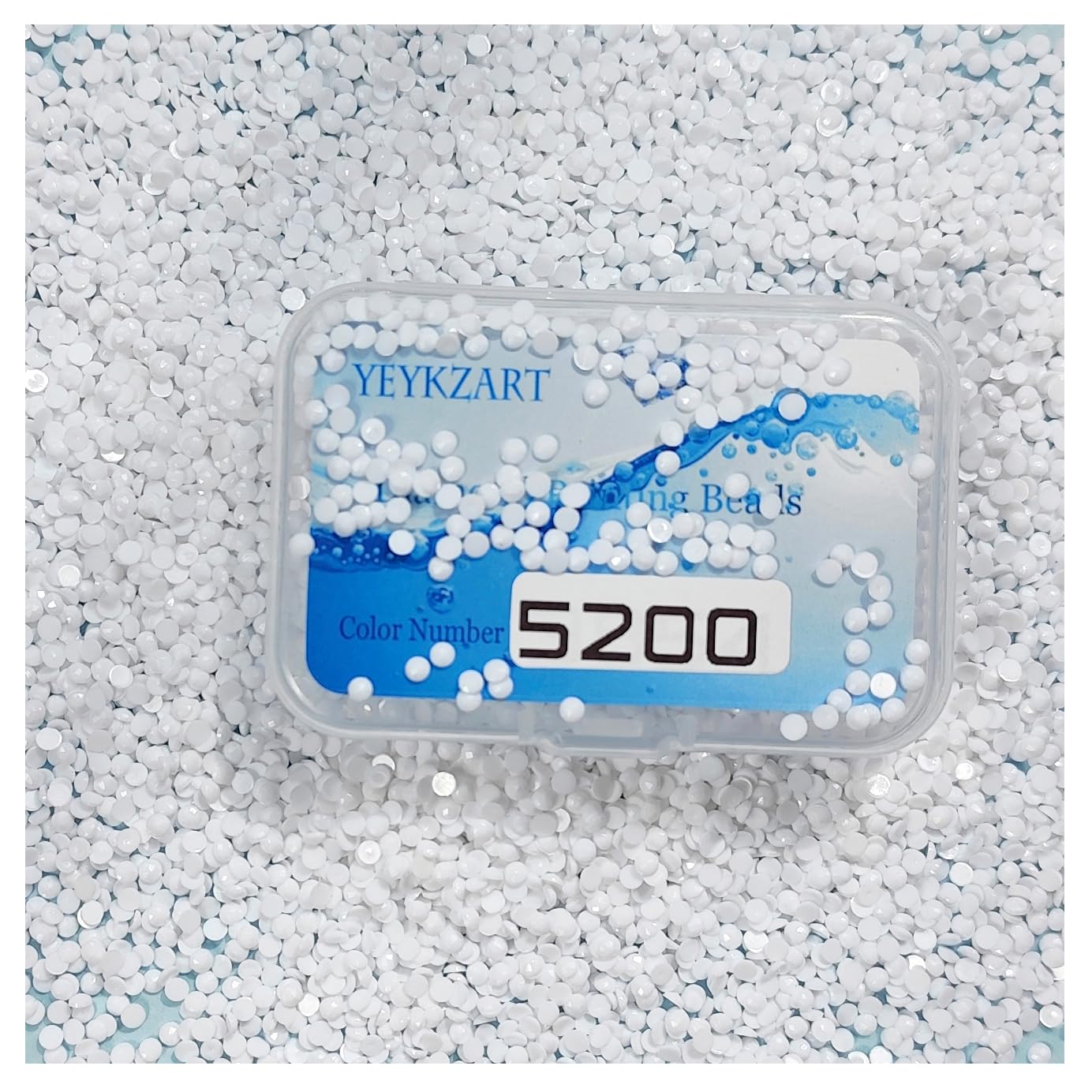 YEYKZART 5200 Diamond Painting Stones Round Square Replacement Beads Diamonds for Diamond Art Missing Drills 3500 PCS