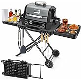 BBQMall Portable Indoor Grill Table Stand for Ninja Woodfire Outdoor Grill(OG701 OG850 OG951 Series), 51 inch Folding Camping