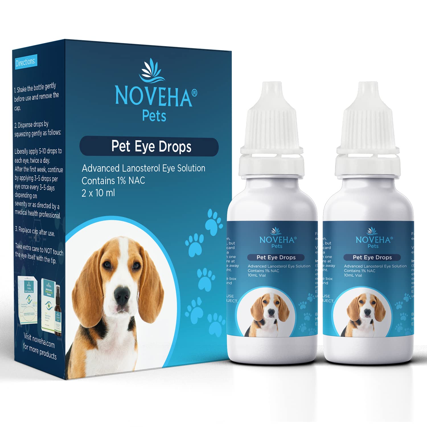 NOVEHA Cataract Drops for Pets, Gentle&Safe Dog Eye