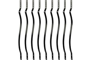 Myard 32-1/4 Inches Heavy Duty Iron Deck Balusters Furniture with Screws for Facemount Railing Fencing, European Baroque Silhouette Wrought Style (25-Pack, Matte Black)