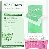 Wax Strips Body for Hair Removal – No Heat Body Waxing Strips for Legs, Arms, Underarms & Bikini Line | Large Wax Strips Body