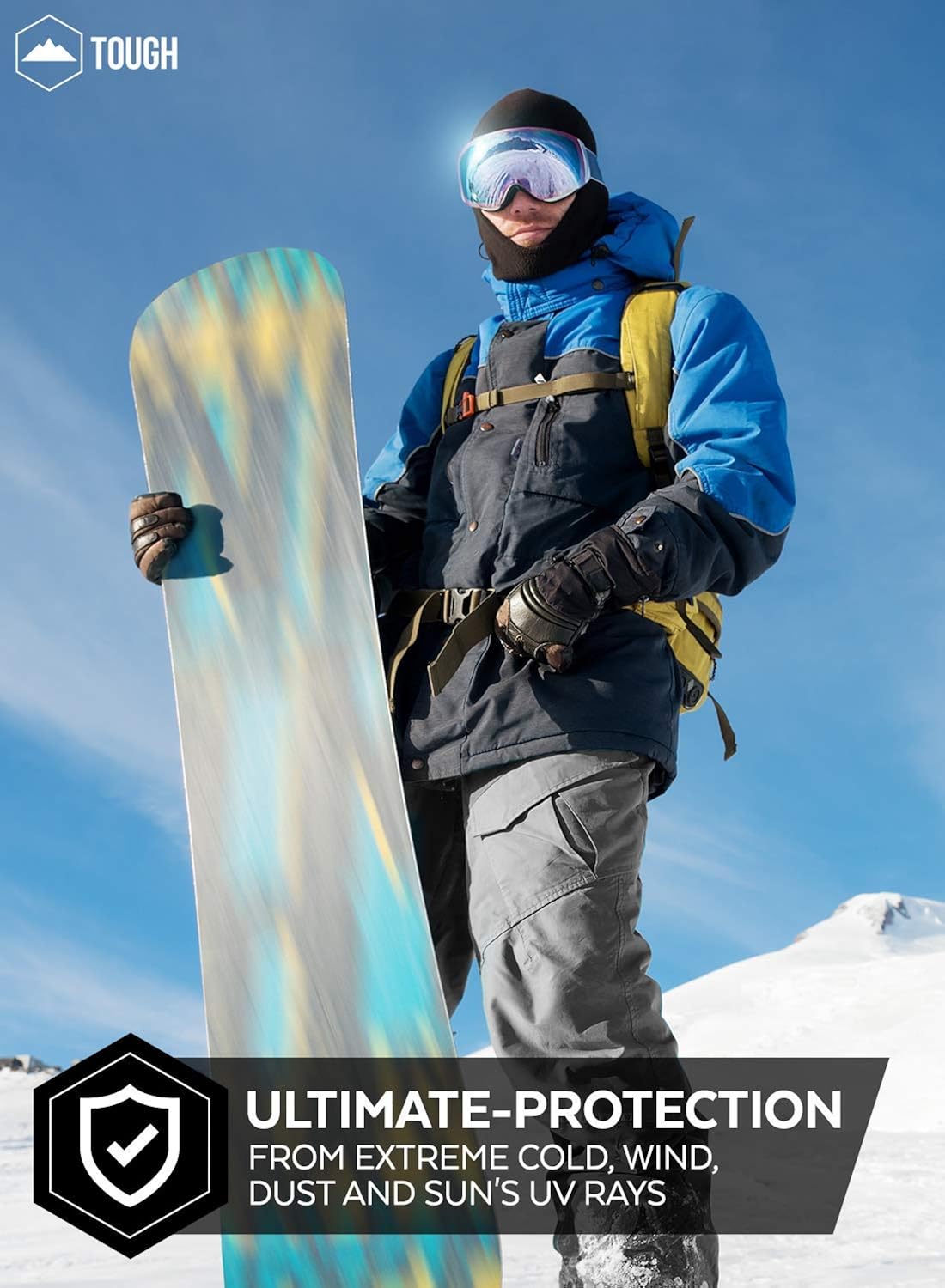 Balaclava Ski Mask - Winter Face Mask Cover for Extreme Cold Weather - Heavyweight Fleece Hood Snow Gear for Men & Women at  Men’s Clothing store