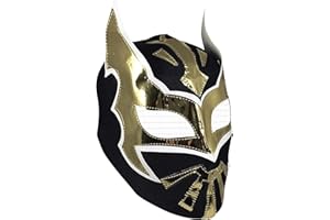 Del Mex Lycra Lucha Libre Adult Luchador Mexican Wrestling Mask Costume (Sin Cara (Black))