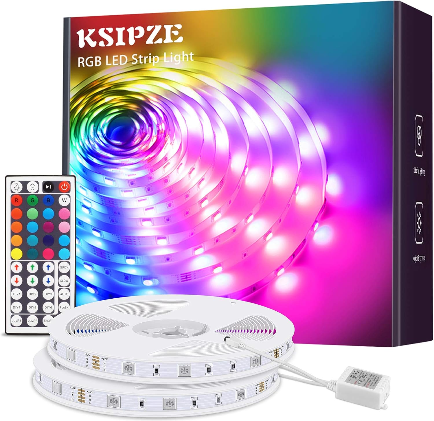 Ksipze Led Strip Lights 20m RGB ColorChanging SMD 5050 Led Lights with