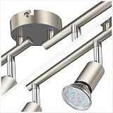 Defurhome Rotatable LED Ceiling Light 4x4W GU10 Warm White Matte Nickel view 4