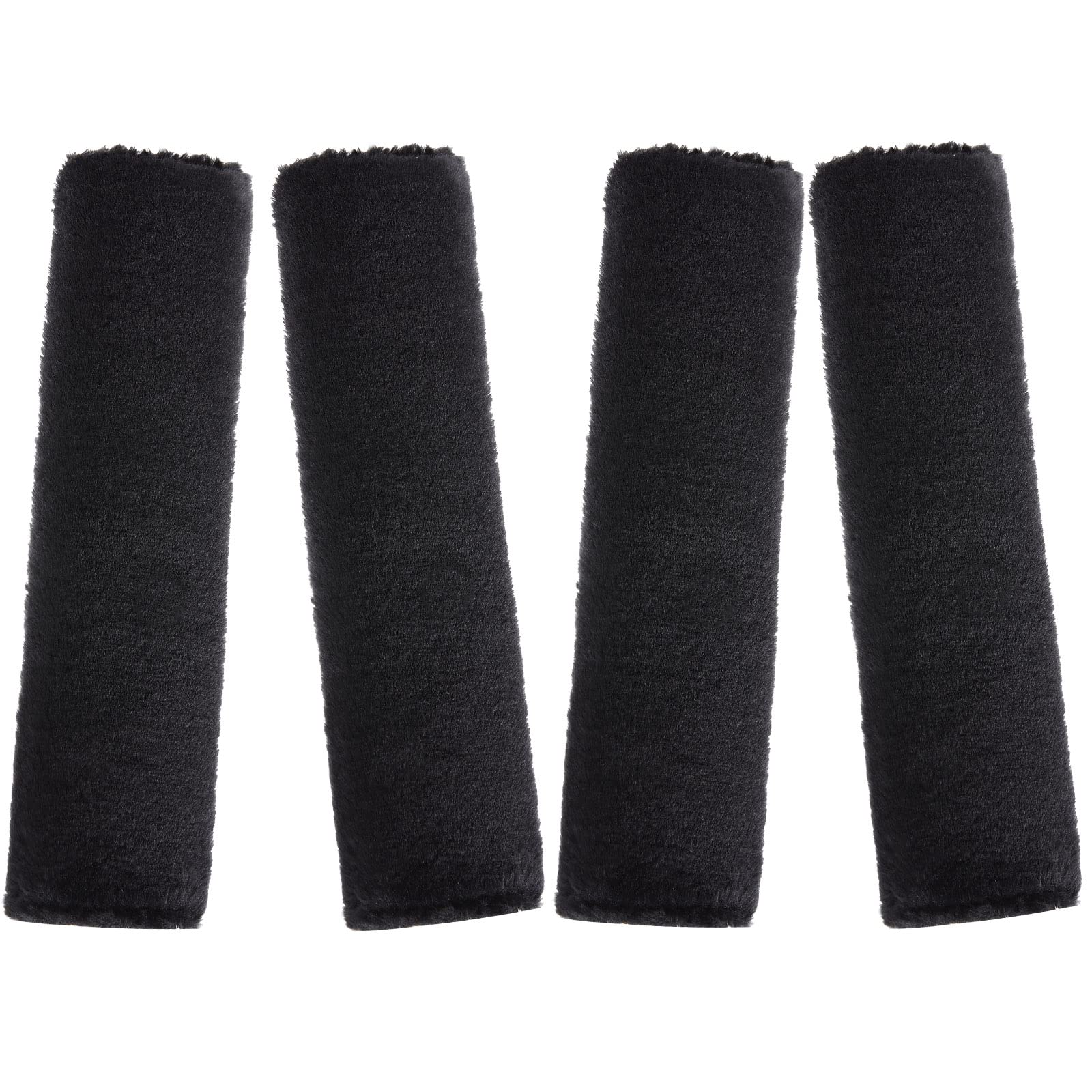 Photo 1 of Boao 4 Pack Faux Sheepskin Car Seat Belt Pads Seatbelt Protector Soft Seat Belt Shoulder Strap Cover Comfort Harness Pad(Black, 9.9 Inch)
