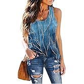 ETCYY Tank Tops for Women Tie-Dyed Workout Yoga Summer Sleeveless Athletic Tops Loose Fit Shirts